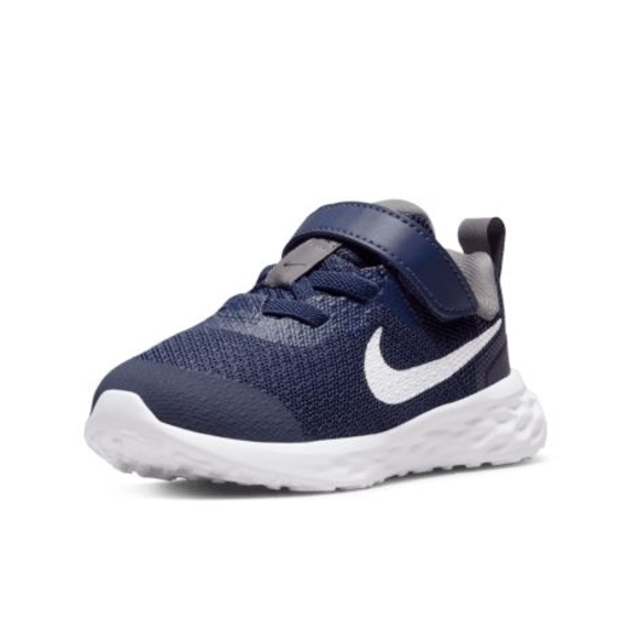 Nike Blue and White Velcro Sneakers with Breathable Mesh - Picture 1 of 3